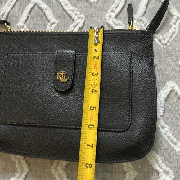 LAUREN RALPH LAUREN Leather Crossbody black. B14 - Picture 6 of 9